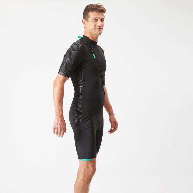 Men's 2 mm neoprene shorty wetsuit with diagonal front zip Easy, photo 19 of 15