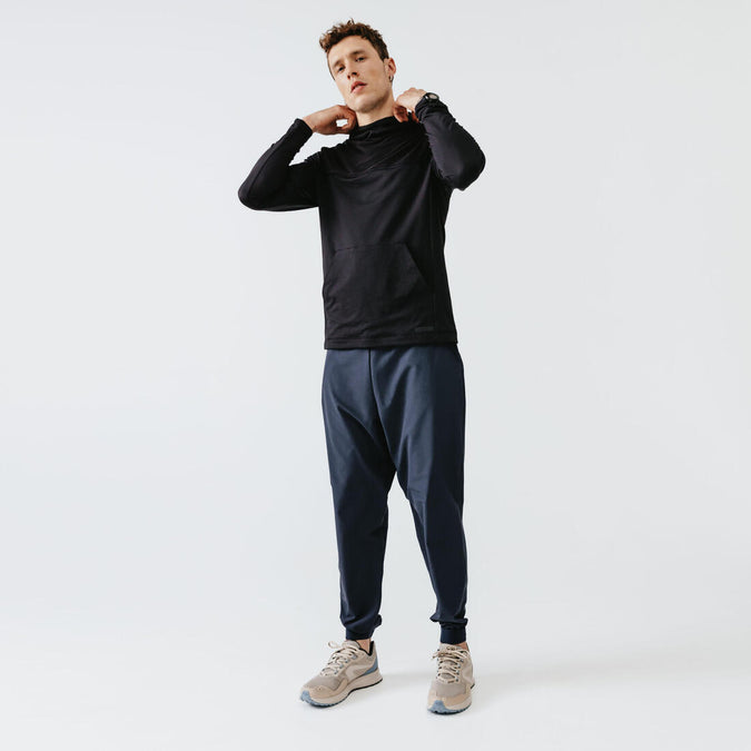 KALENJI DRY + FEEL MEN'S BREATHABLE RUNNING HOODIE - BLACK, photo 9 of 7
