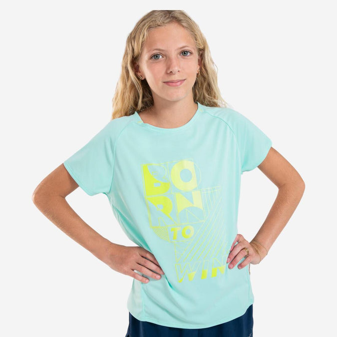 





Girl's KIPRUN DRY+ 500 breathable running T-shirt - pastel green, photo 1 of 9