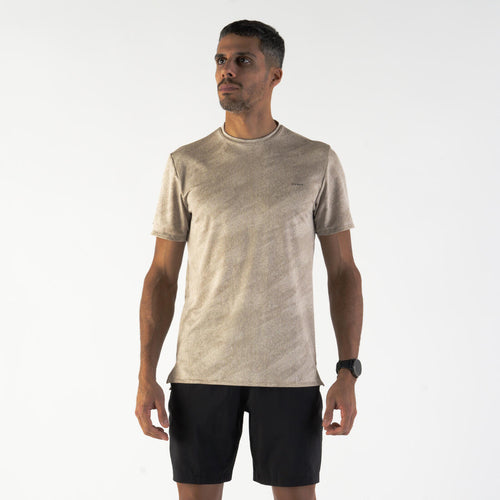 





Kiprun Run 500 men's breathable running T-shirt - beige