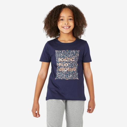 





Girls' Short-Sleeved Gym T-Shirt 100/Print