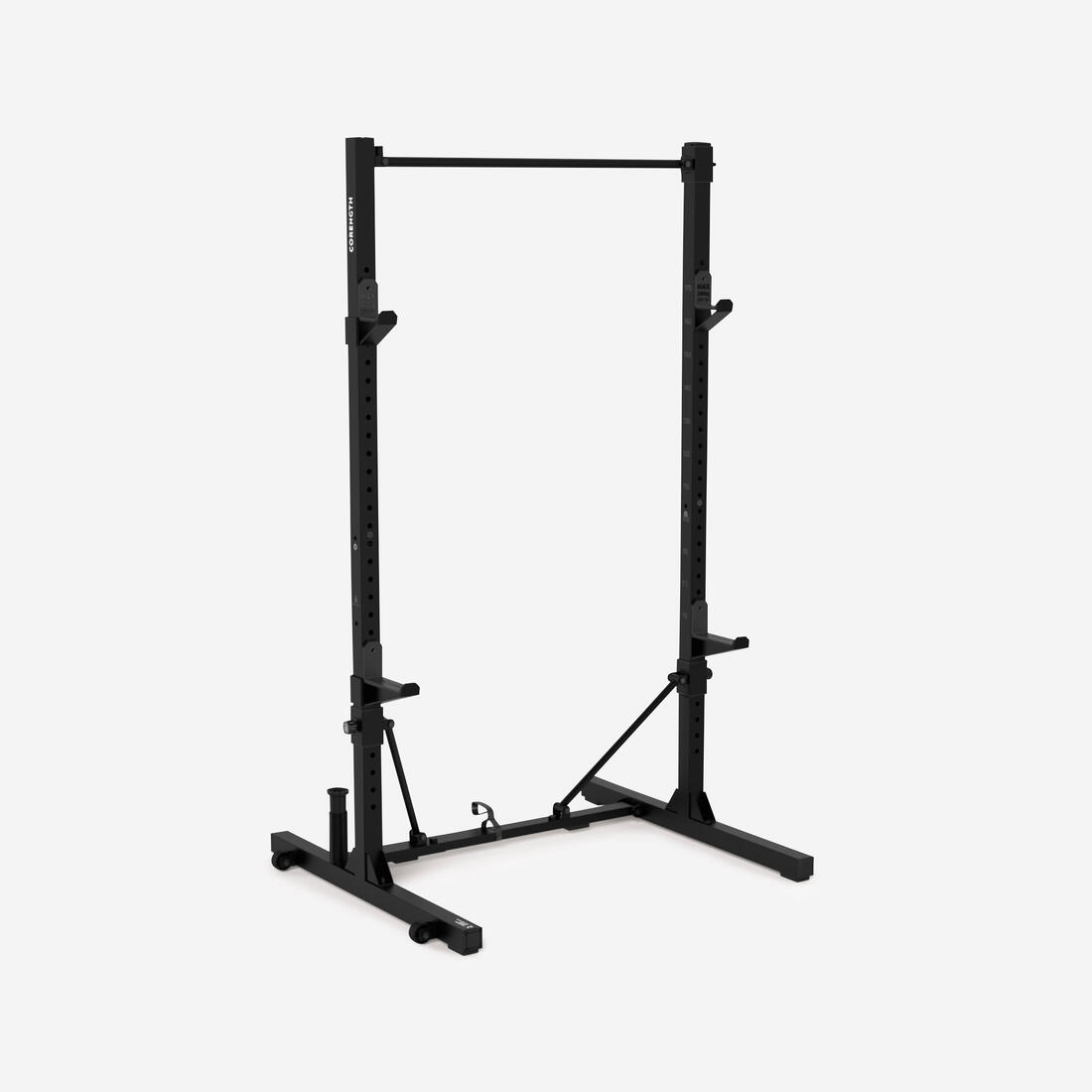 Fold Down Retractable Squat Bench Pull Up Weight Training Rack 500 Decathlon Qatar