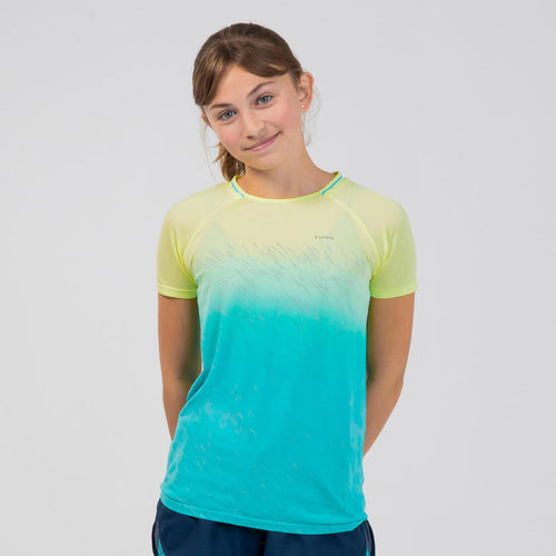 





KIPRUN Care Girls' running and athletics T-shirt short-sleeved aqua