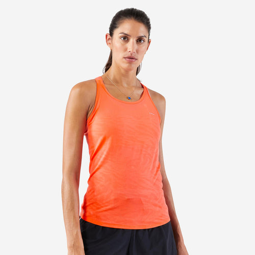 





Women's KIPRUN Run 500 Comfort Seamless Running Tank Top - coral