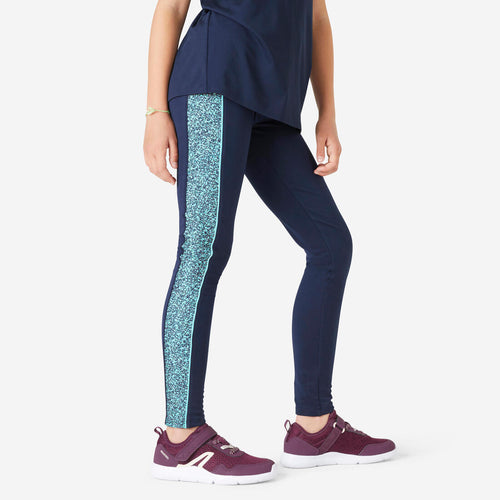 





Girls' High-Waisted Pocket Leggings S500