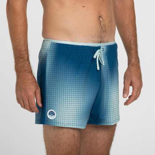 





Men’s short swimming shorts 100 camo blue