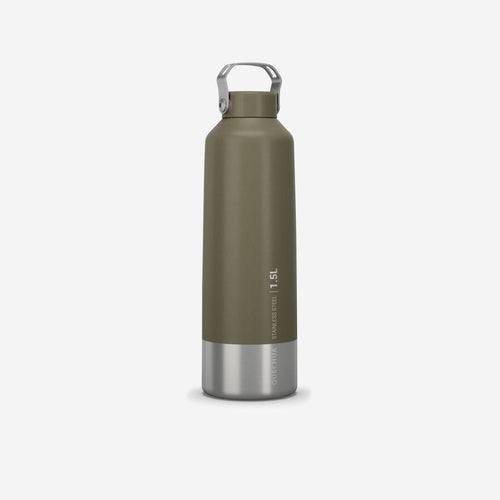 





Stainless Steel Water Bottle with Screw Cap for Hiking 1.5 L - Khaki