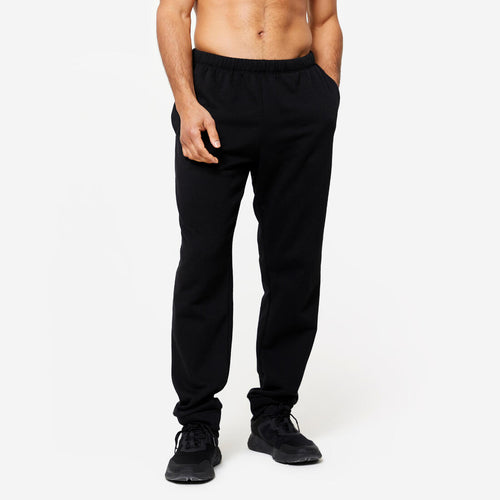 





Men's Warm Fitness Jogging Bottoms 100 - Black