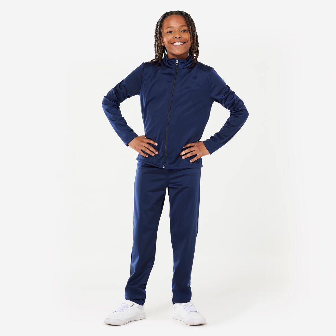 DOMYOS Kids' tracksuit navy top & bottoms | Tracksuit