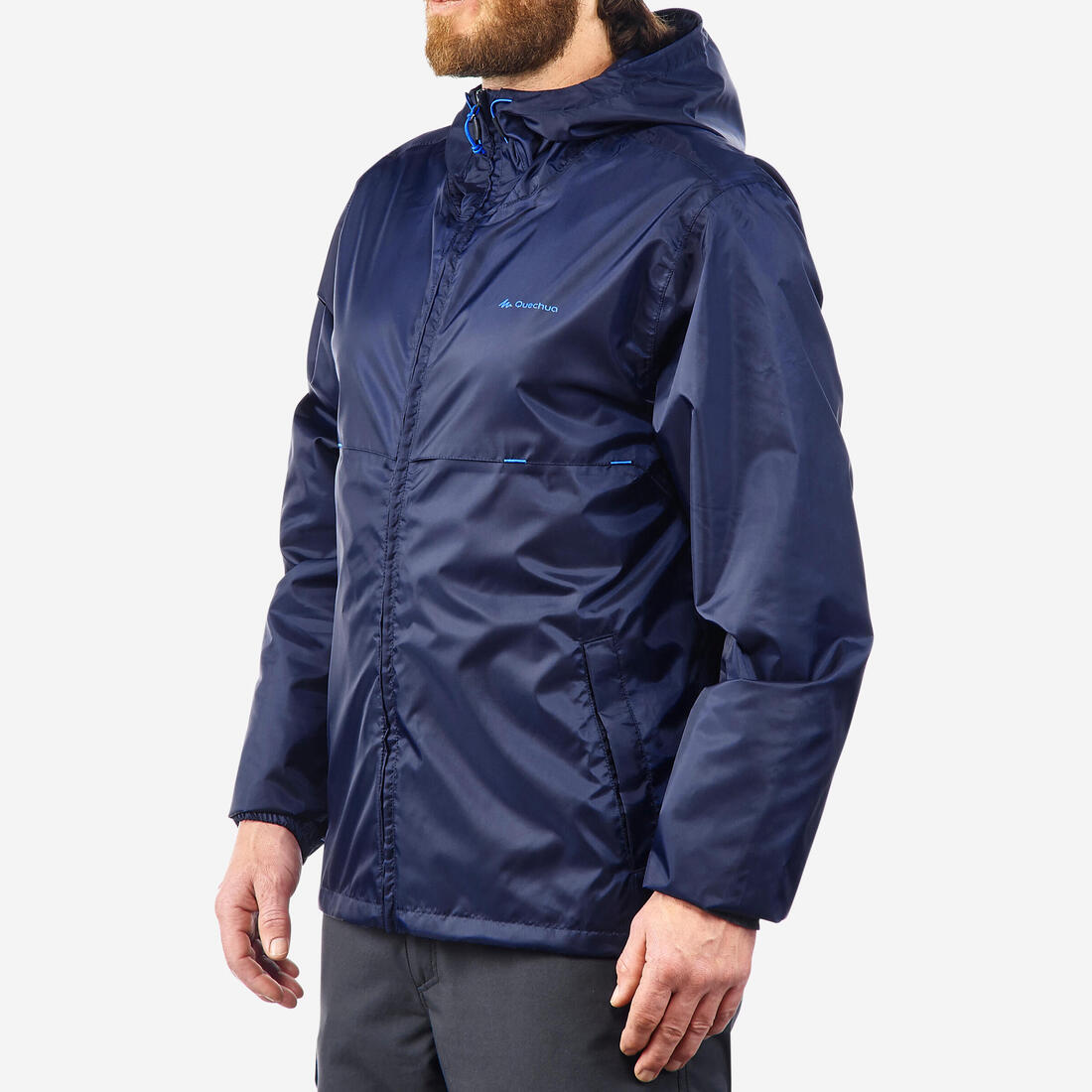 QUECHUA Men's windproof and water-repellent hiking jacket - raincut full zip | Jacket