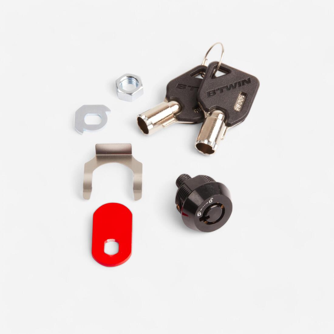 ROCKRIDER Cylinder and round keys for external battery rockrider/riverside | Battery lock