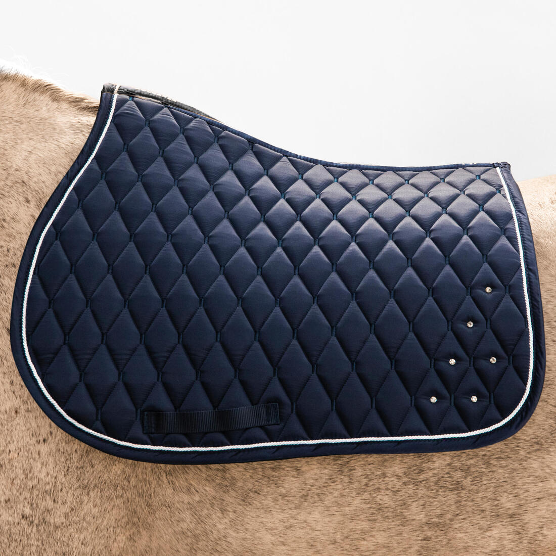 FOUGANZA Horse and pony riding rhinestone saddle cloth 500 | Saddle pad