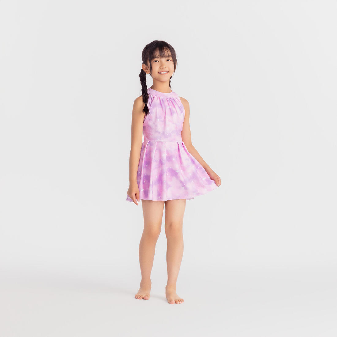 OLAIAN Girl's one piece skirt swimsuit - 1p mini amber marmaid | Swimming costume