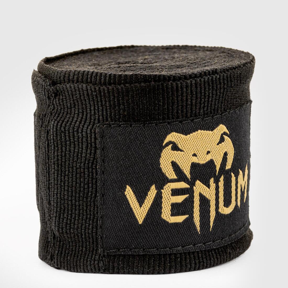 VENUM Wraps 4 m kontact - black/gold | Boxing hand wrap VENUM Wraps 4 m kontact - black/gold | Boxing hand wrap