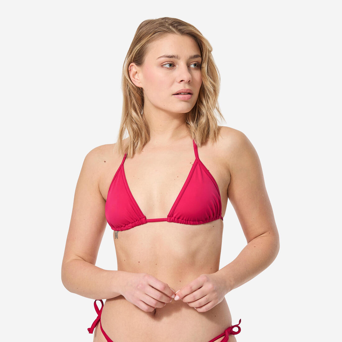 DECATHLON Women’s sliding triangle swimsuit top mae | Bikini top