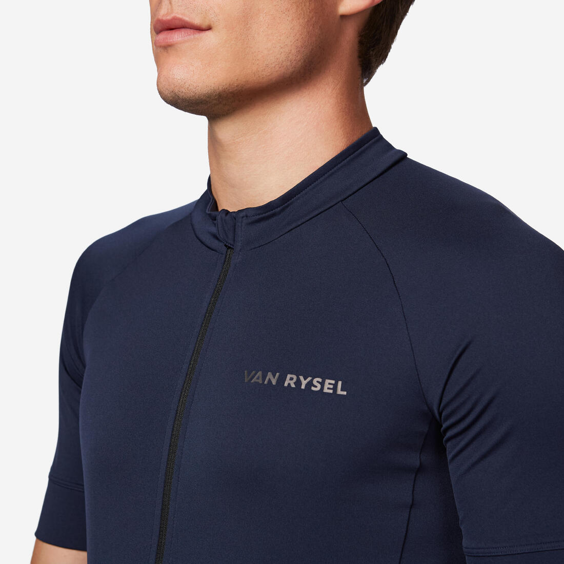 VAN RYSEL Men's road biking short-sleeved top - discover steel blue | Short-sleeve jersey VAN RYSEL Men's road biking short-sleeved top - discover steel blue | Short-sleeve jersey