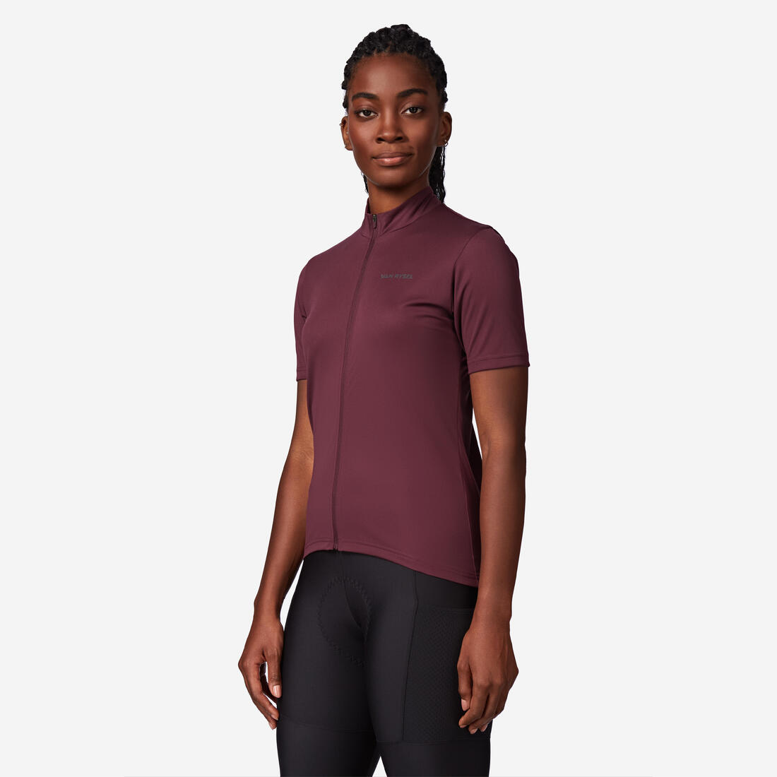 VAN RYSEL Women's short-sleeved cycling jersey 100 - coral | Short-sleeve jersey VAN RYSEL Women's short-sleeved cycling jersey 100 - coral | Short-sleeve jersey