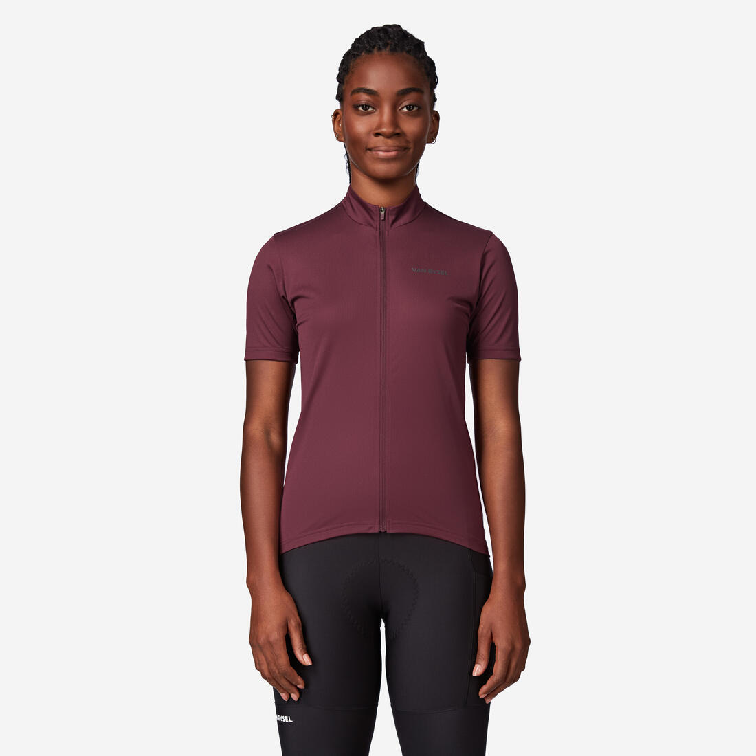 VAN RYSEL Women's short-sleeved cycling jersey 100 - coral | Short-sleeve jersey
