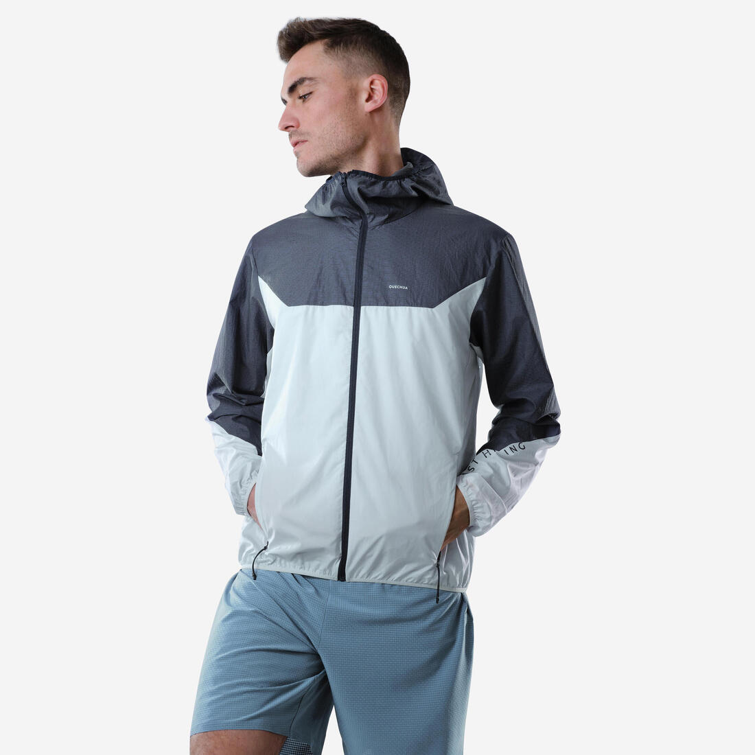 QUECHUA Men’s fast hiking windbreaker jacket fh500 helium wind | Windbreaker