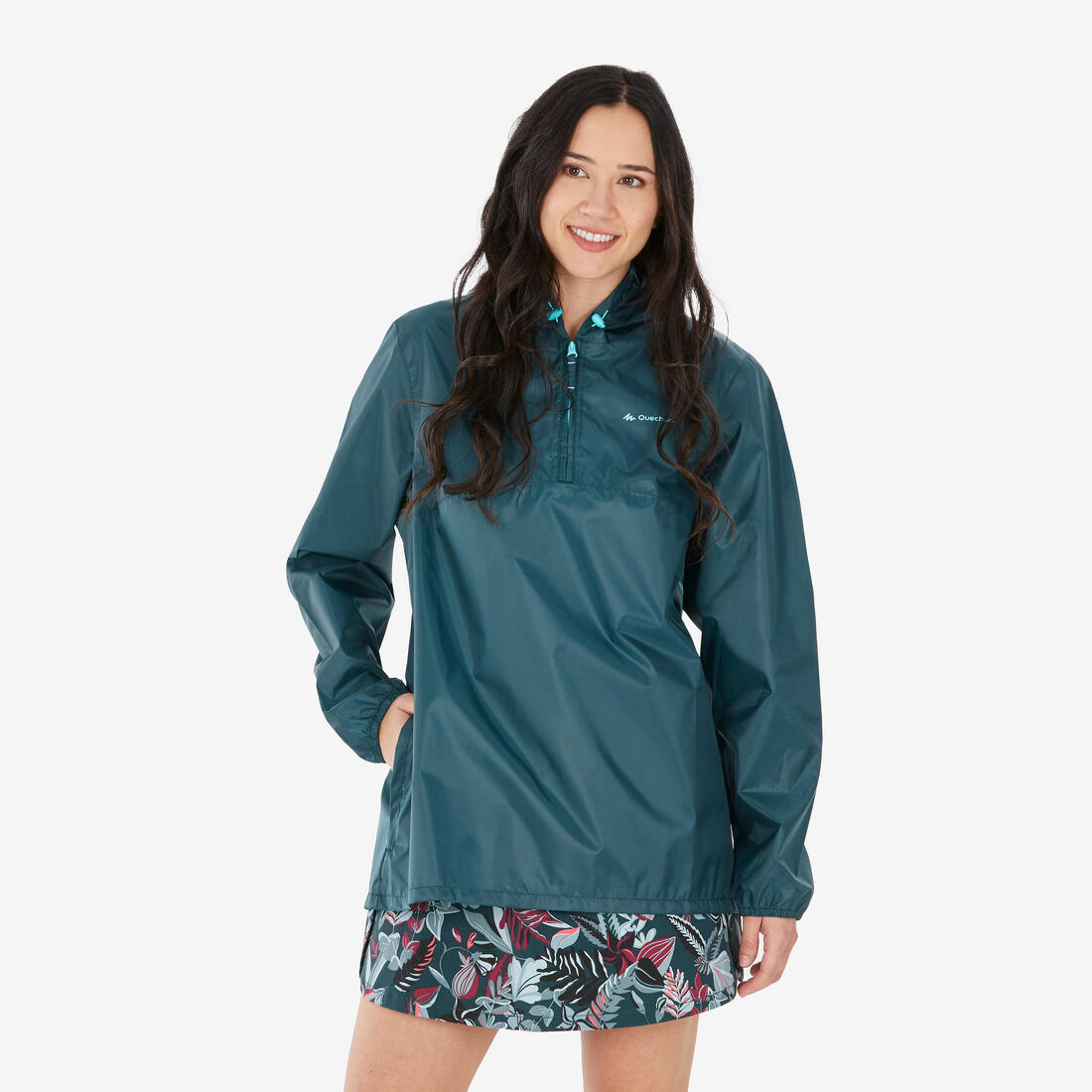 QUECHUA Women’s water-repellent, windproof hiking jacket raincut 1/2 zip | Jacket