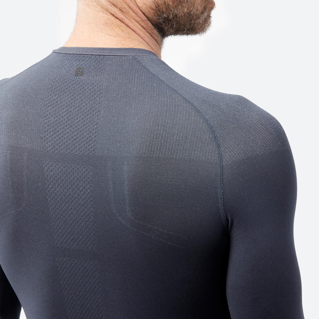 WEDZE Men’s warm, breathable seamless thermal base layer ski top - bl500 - grey | Base layer WEDZE Men’s warm, breathable seamless thermal base layer ski top - bl500 - grey | Base layer