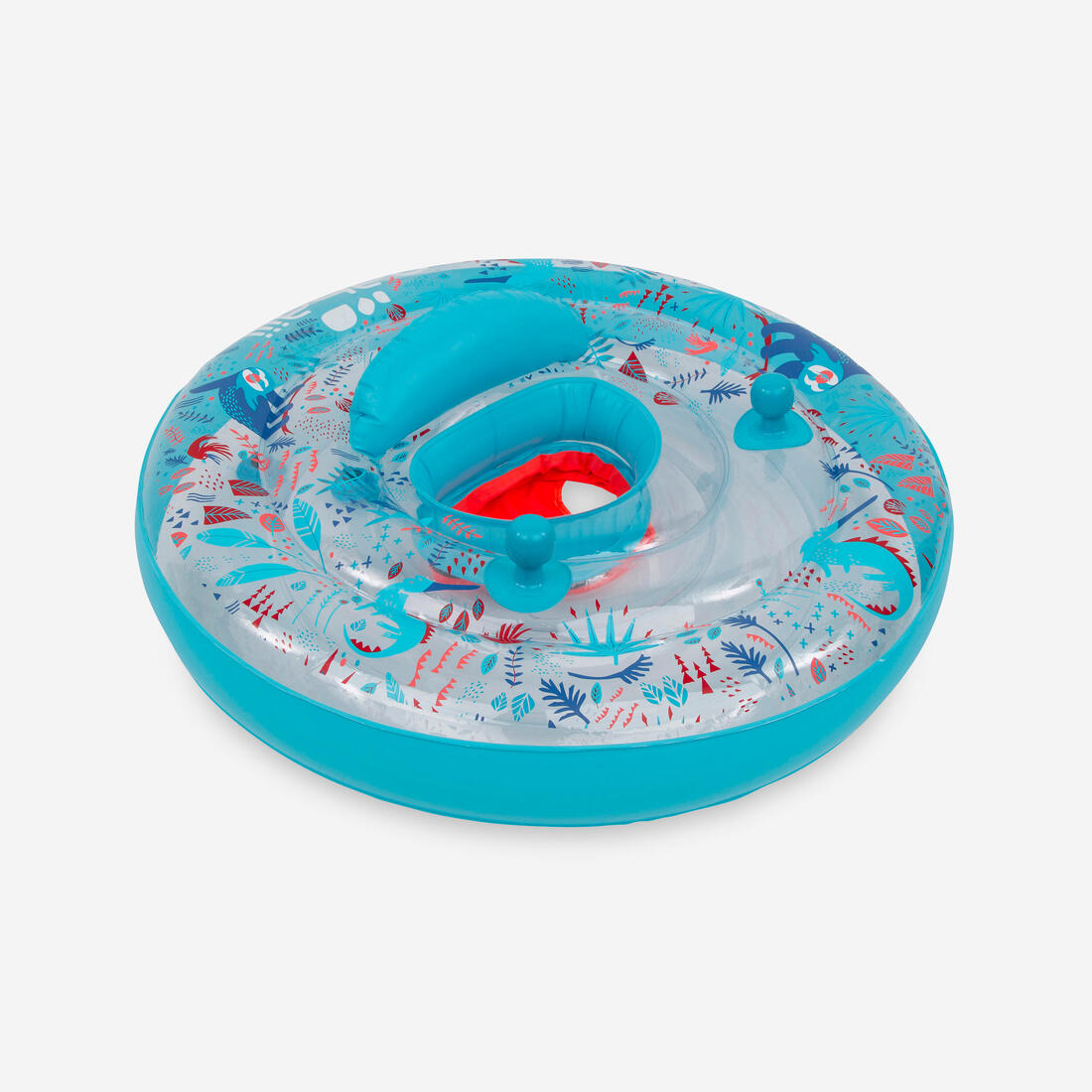 NABAIJI Baby's inflatable pool ring, seat and handles for infants 7- 15 kg transparent | Baby seat swin ring