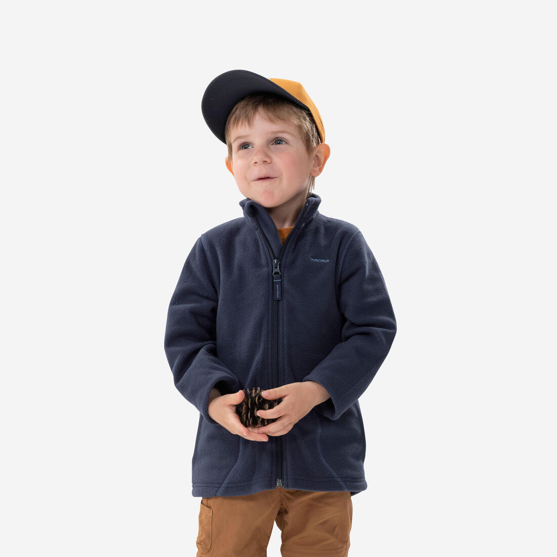 QUECHUA Kids’ fleece hiking jacket mh100 zip - 2-6 years | Fleece