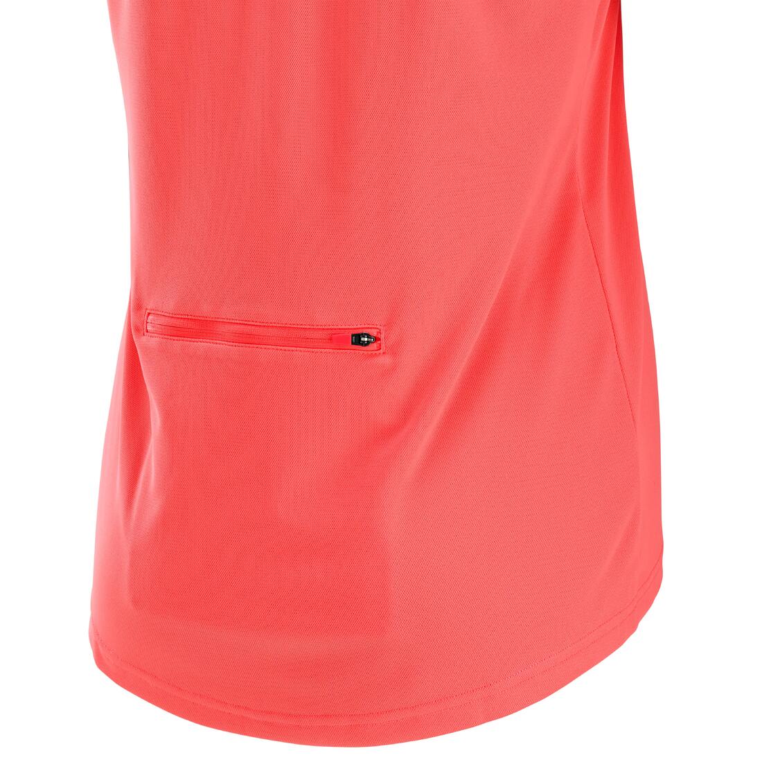 VAN RYSEL Women's short-sleeved cycling jersey 100 - coral | Short-sleeve jersey VAN RYSEL Women's short-sleeved cycling jersey 100 - coral | Short-sleeve jersey
