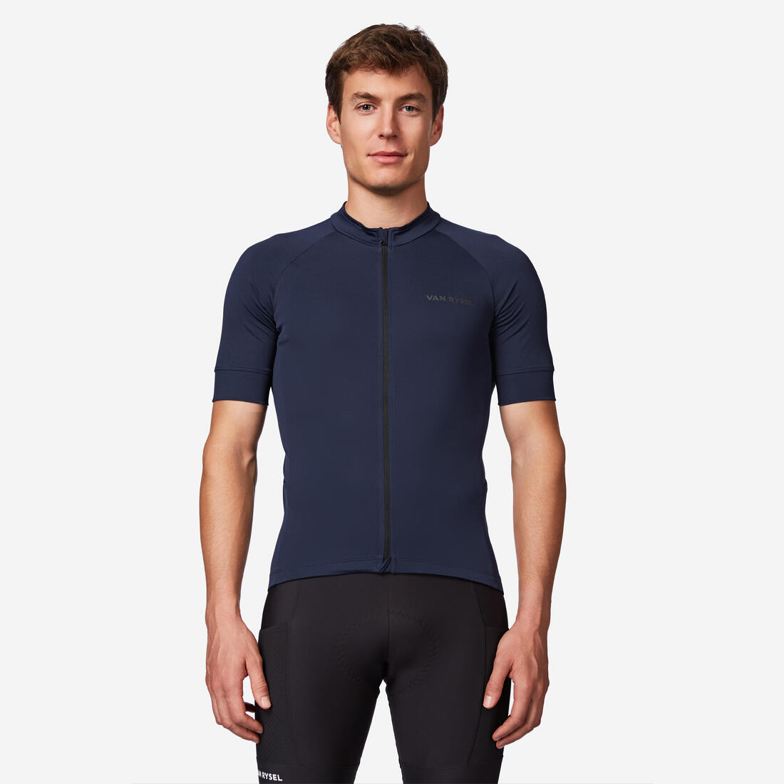 VAN RYSEL Men's road biking short-sleeved top - discover steel blue | Short-sleeve jersey
