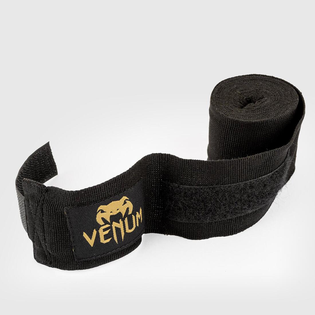 VENUM Wraps 4 m kontact - black/gold | Boxing hand wrap VENUM Wraps 4 m kontact - black/gold | Boxing hand wrap