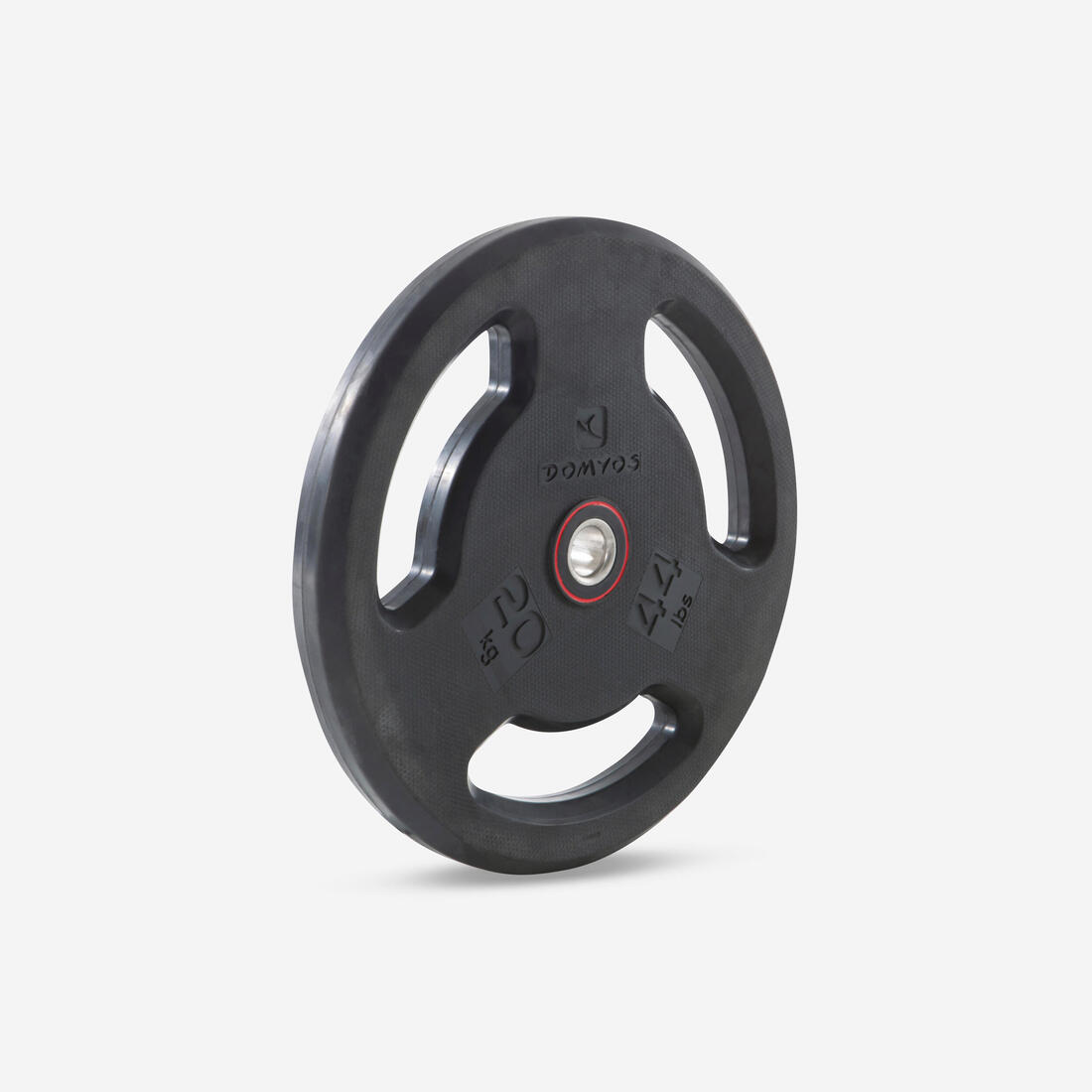 CORENGTH Rubber disc weight with handles 20 kg 1 inch / 28mm partly recycled cast iron | Weight plate