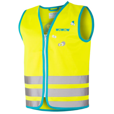 





Kids' High Visibility Cycling Safety Gilet Wowow Crazy Monster - Yellow