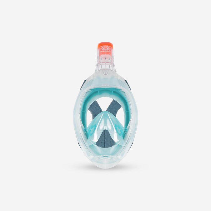 SUBEA Easybreath 500 Full Face Snorkel Mask 2nd Gen (2023 Version) with  Dry-top Release, Panoramic 180º View, Anti-Fog. Includes a Large Microfiber