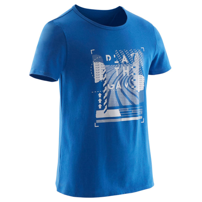





Boys' Recycled Short-Sleeved Gym T-Shirt 100 - Heathered Print, photo 1 of 4