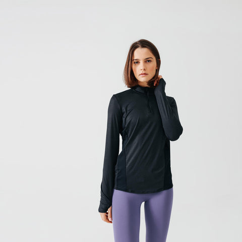 





Women's Running ½-Zip Long-Sleeved T-Shirt Dry+