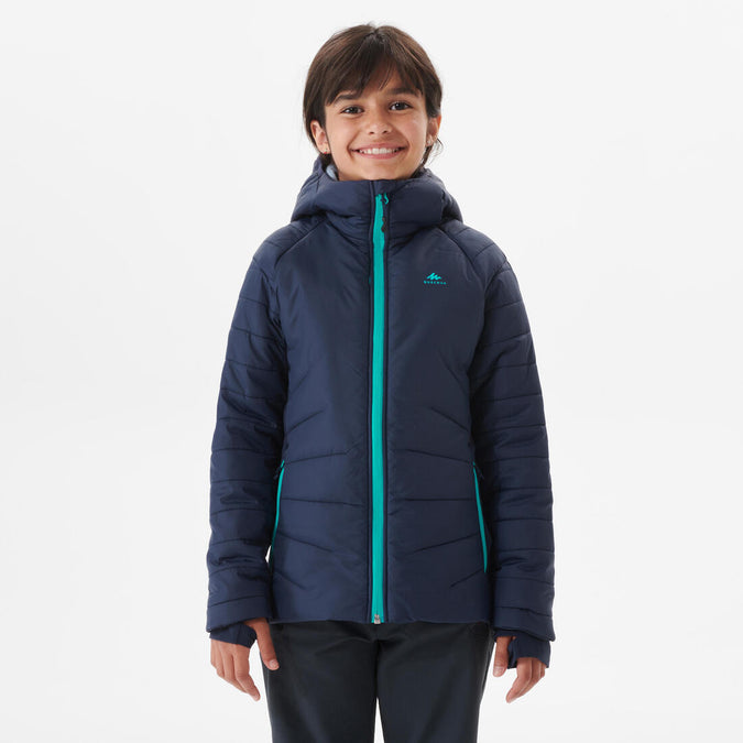 Two-tone Hooded Jacket with Recycled Polyester Padding, for Boys - electric  blue