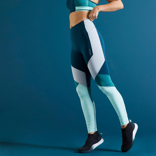 





High-Waisted Shaping Fitness Leggings - Color Block