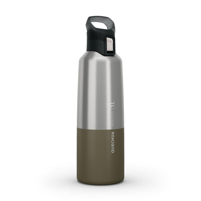 





1 L stainless steel water bottle with quick-open cap for hiking - Khaki, photo 1 of 12