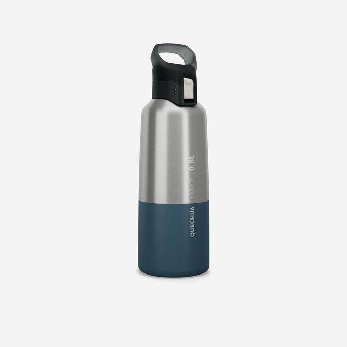 





0.8 L stainless steel isothermal water bottle with quick-release cap for hiking, photo 1 of 31