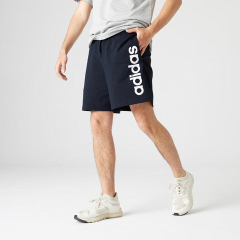 





Men's Straight-Leg Cotton Fitness Shorts With Pocket - Blue