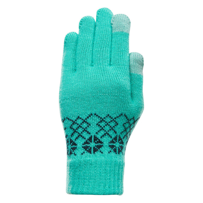 





KIDS’ TOUCHSCREEN COMPATIBLE HIKING GLOVES - SH100 KNITTED - AGED 4-14 YEARS, photo 1 of 4