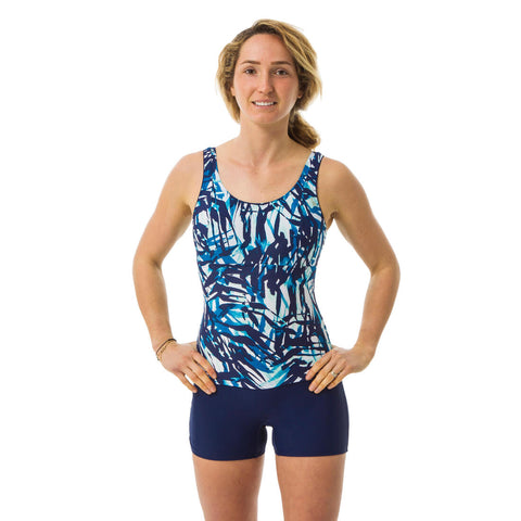 





Women's 1-piece Aquafitness shorty swimsuit Doli Pop