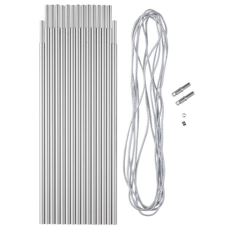 





Aluminium 4.5m Ø 8.5mm Pole Kit in 14x32.5cm Sections