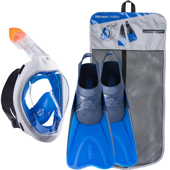 





Adults' snorkelling kit Easybreath 500 mask fins - blue, photo 1 of 19