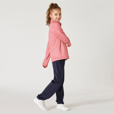 





Kids' Breathable Synthetic Tracksuit Gym'y - Pink Top/Navy Bottoms