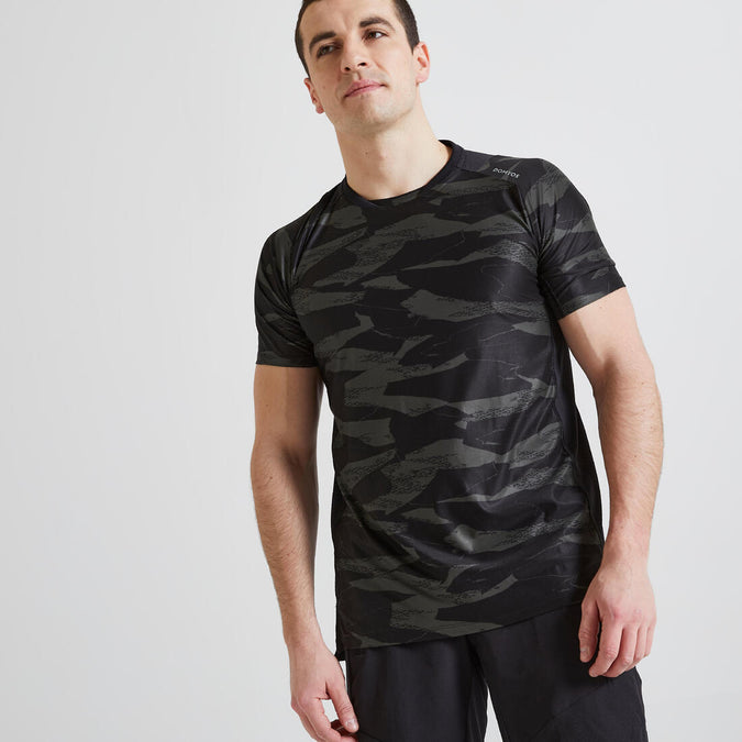 





Men's Fitness Cardio Training T-Shirt 500 - Khaki/Camo Print, photo 1 of 5