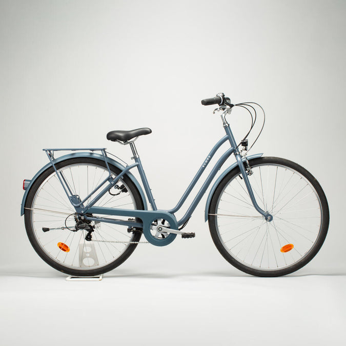 CITY BIKE ELOPS 120 LOW FRAME blue Decathlon Qatar