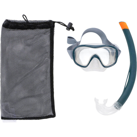 





Adult and kids' diving snorkelling Mask and Snorkel kit SNK 500 - grey
