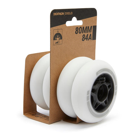 





80 mm 80A Fitness Inline Skating Wheels 4-Pack - White