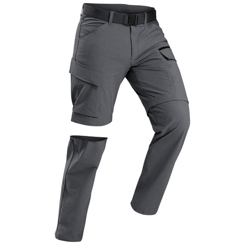 





Men's Travel Trekking 2-in-1 Convertible Trousers - TRAVEL 900 MODUL - Grey